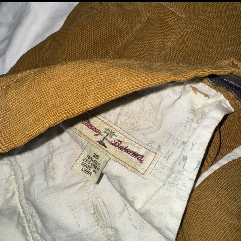 Tommy Bahama Relax Silk Blend Corduroy Brown Shorts Size 35 - Picture 5 of 7